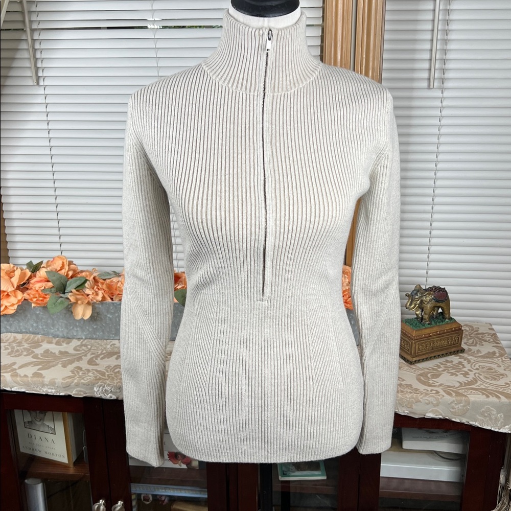 Zella Après Ski Half Zip Rib Sweater Size Small - Picture 4 of 9